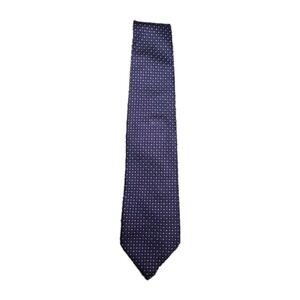 Barneys New York Mens 100% Silk Tie Blue Red Dot Geometric Pattern Made in Italy
